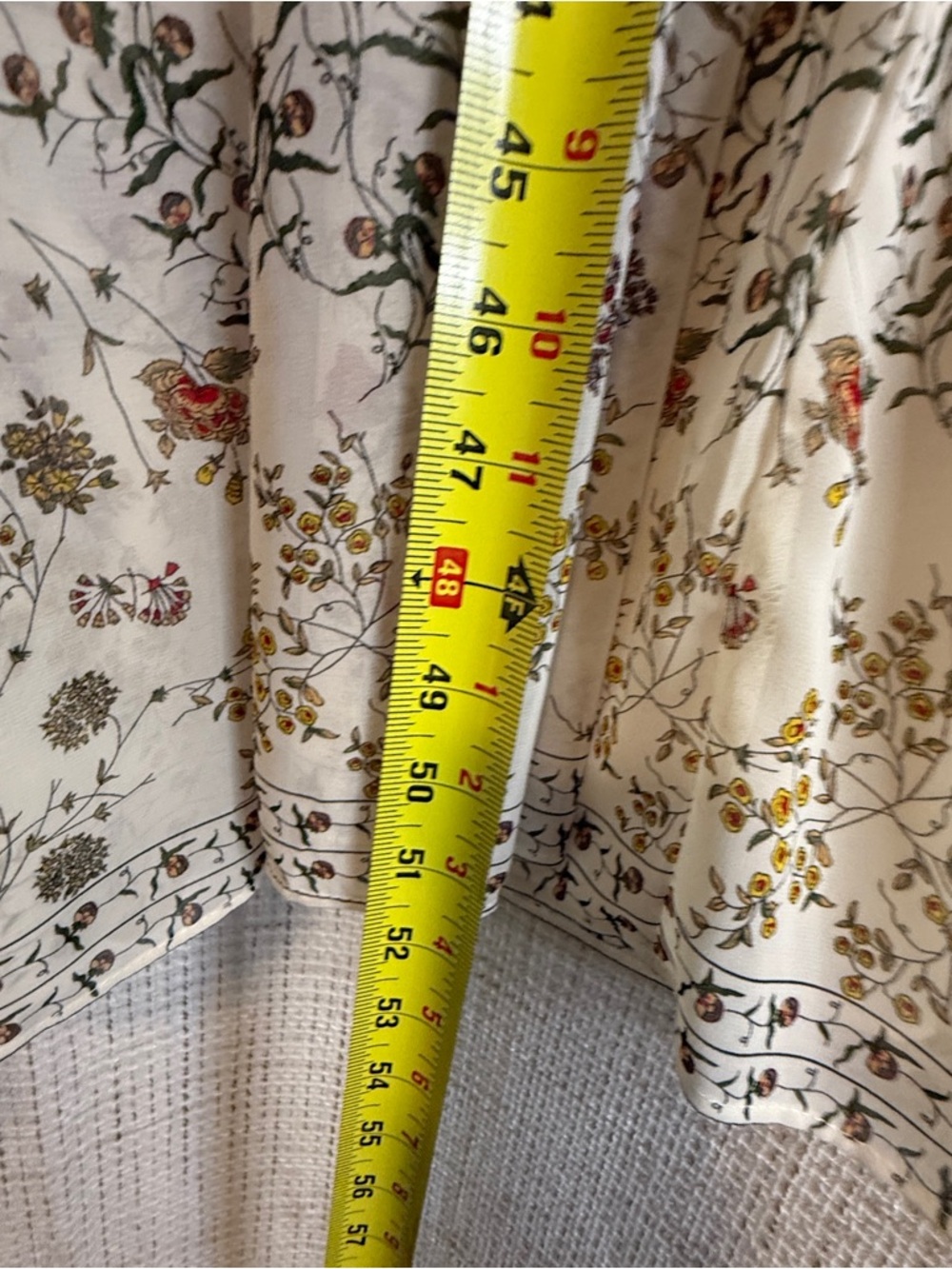 Max Studio Cream Floral Tiered V-Neck Maxi Dress - Picture 3 of 8